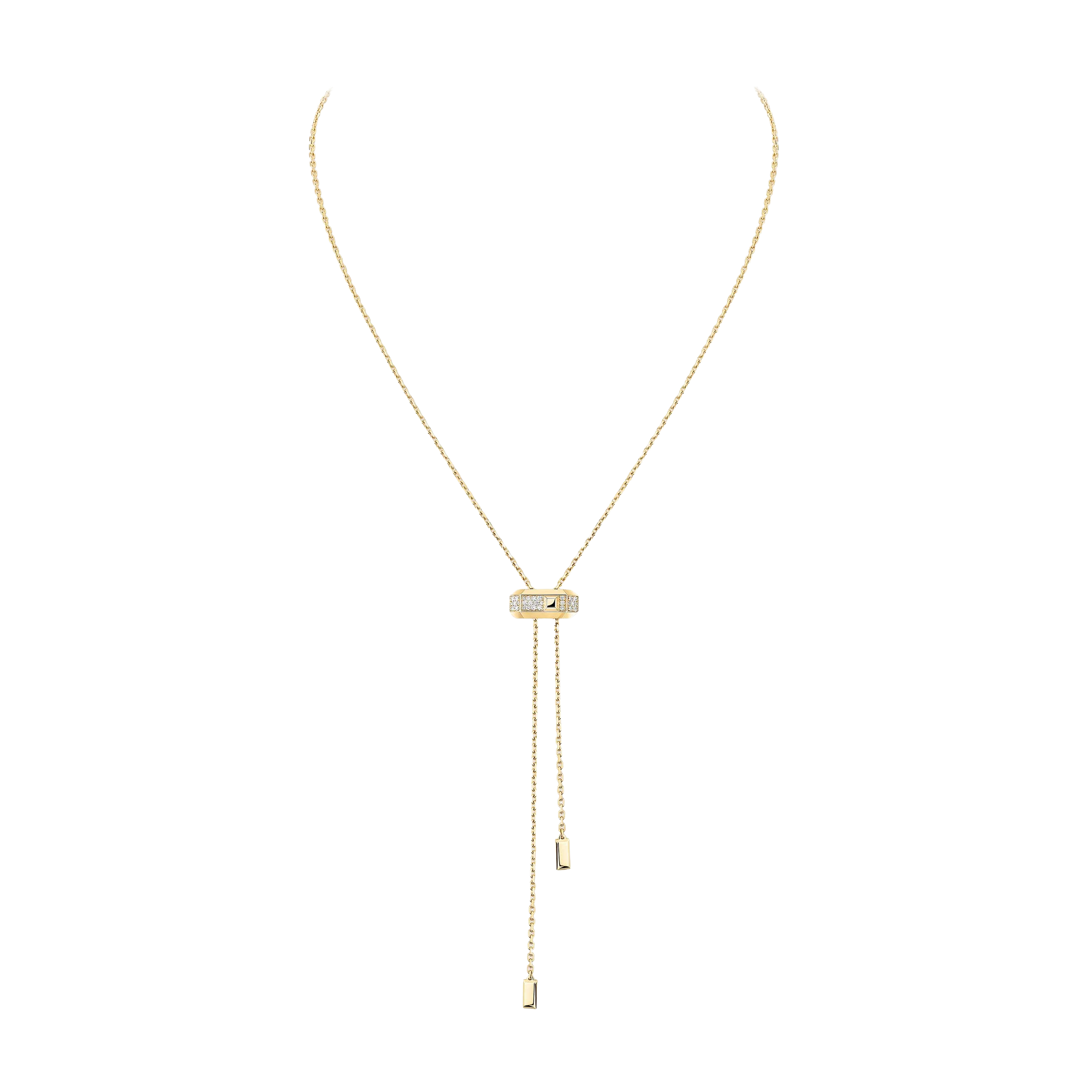 Gioiello in yellow gold Moderniste tie necklace Messika