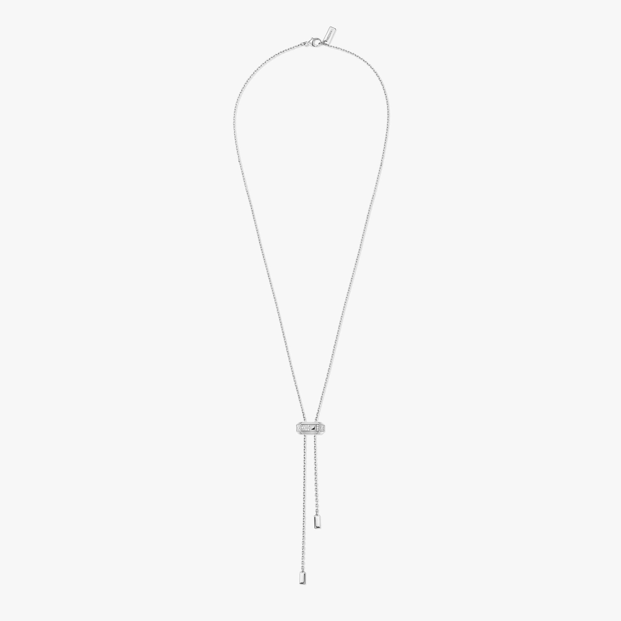 Gioiello in white gold Moderniste tie necklace Messika