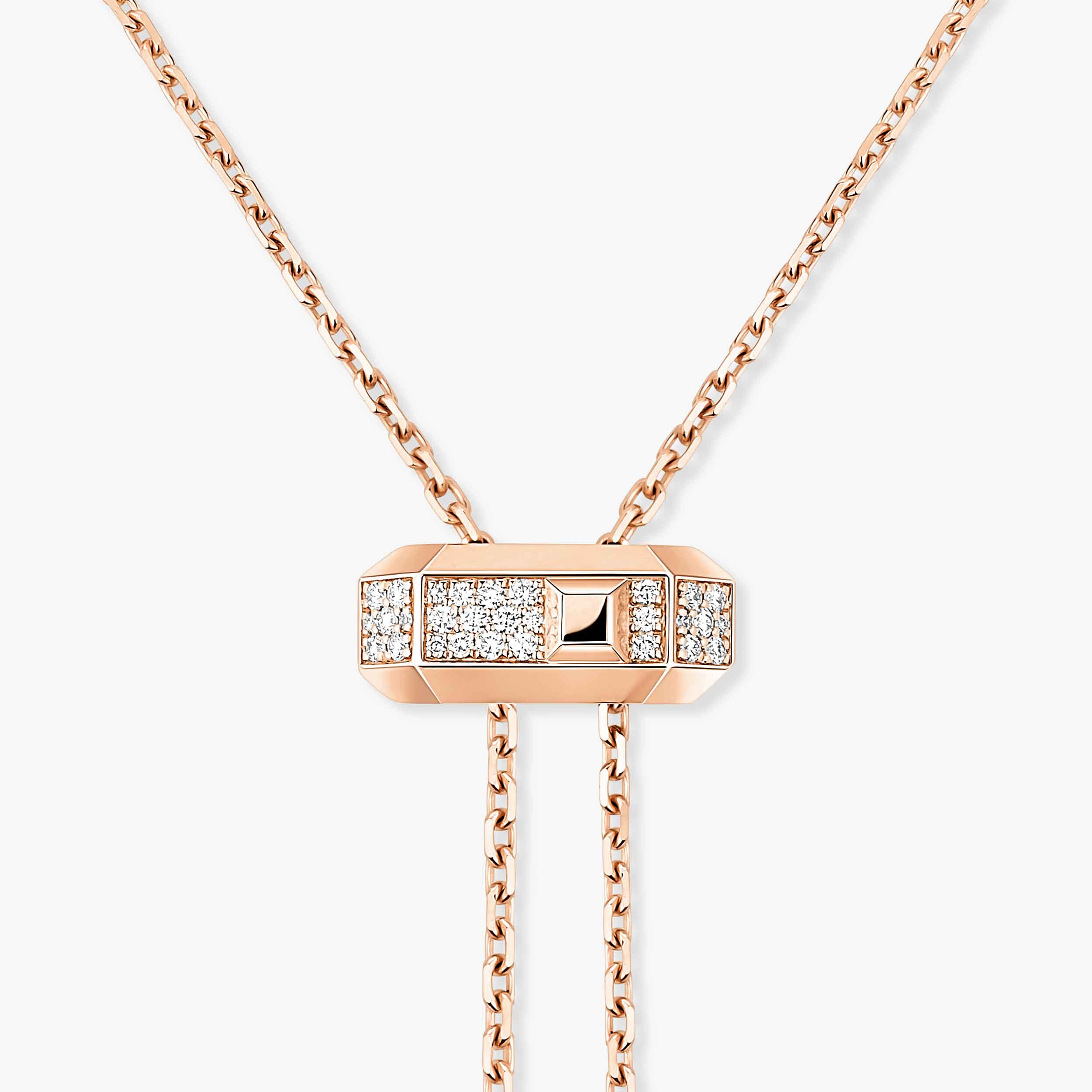 Gioiello in oro rosa Collana Moderniste cravatta Messika