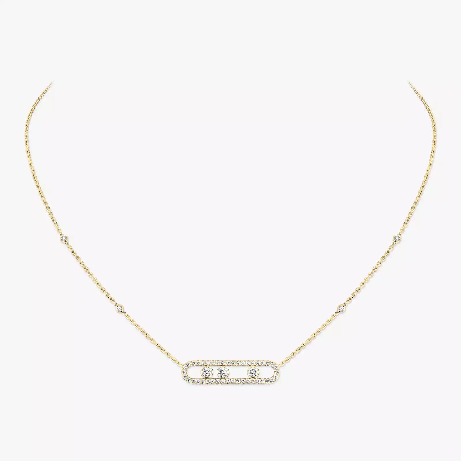 Gioiello in yellow gold Move Pavé Messika