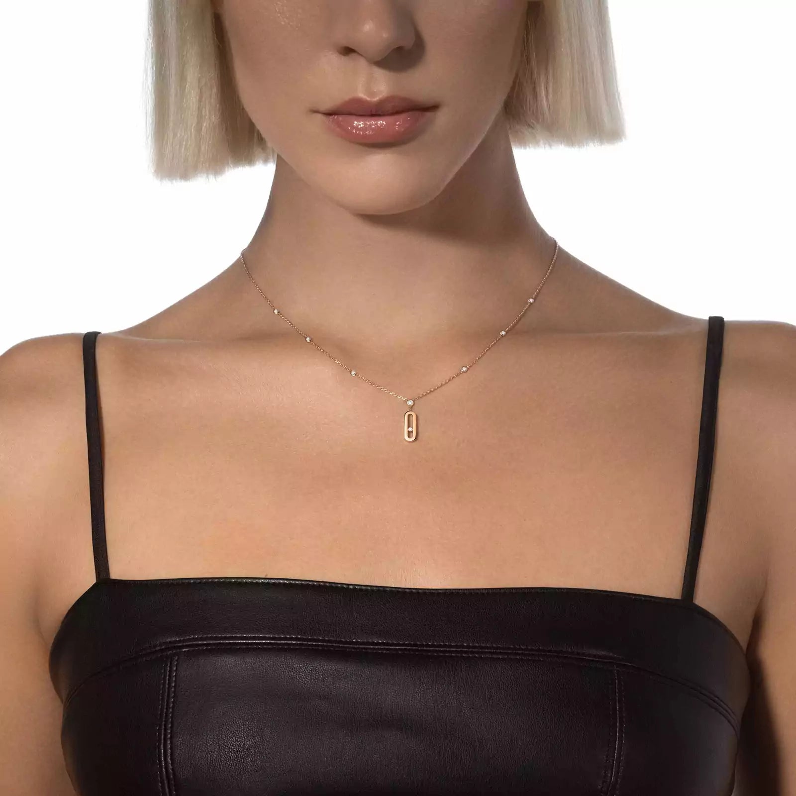 Gioiello in rose gold Move Uno Long Necklace Messika