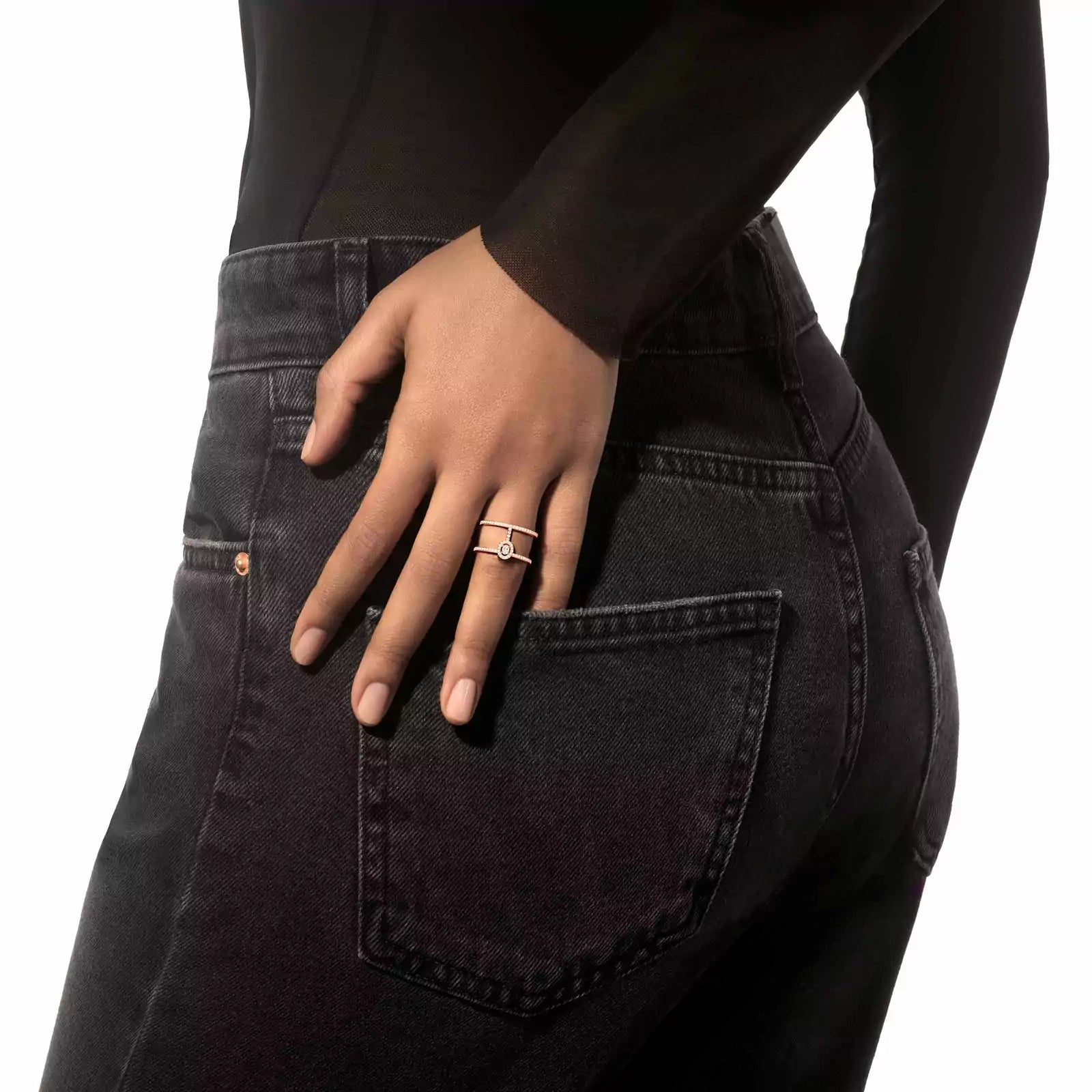 Ring in rose gold Glam'Azone Ring Messika