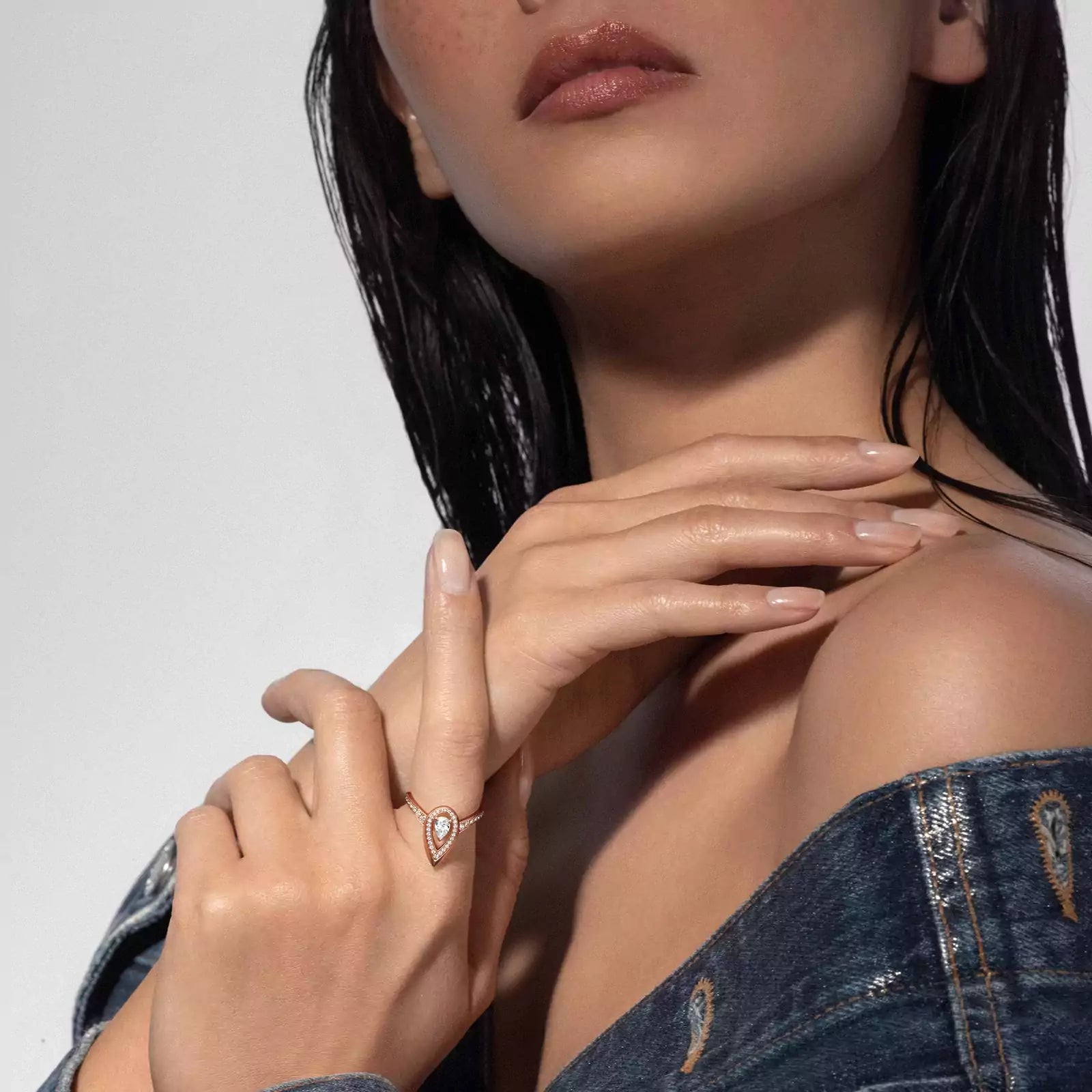 Ring in rose gold Fiery Ring Messika