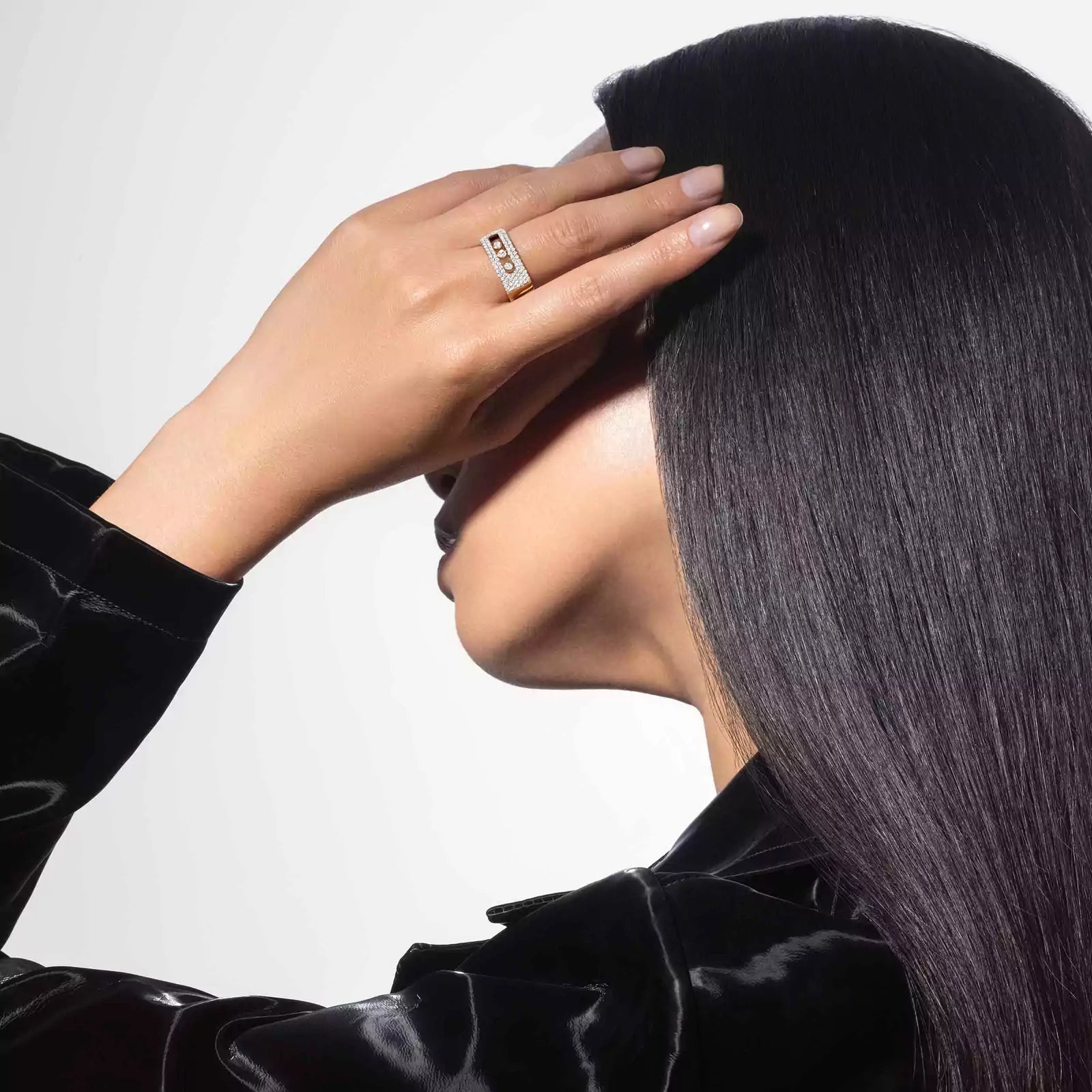 Ring in yellow gold Move Noa LM Pavé Ring Messika