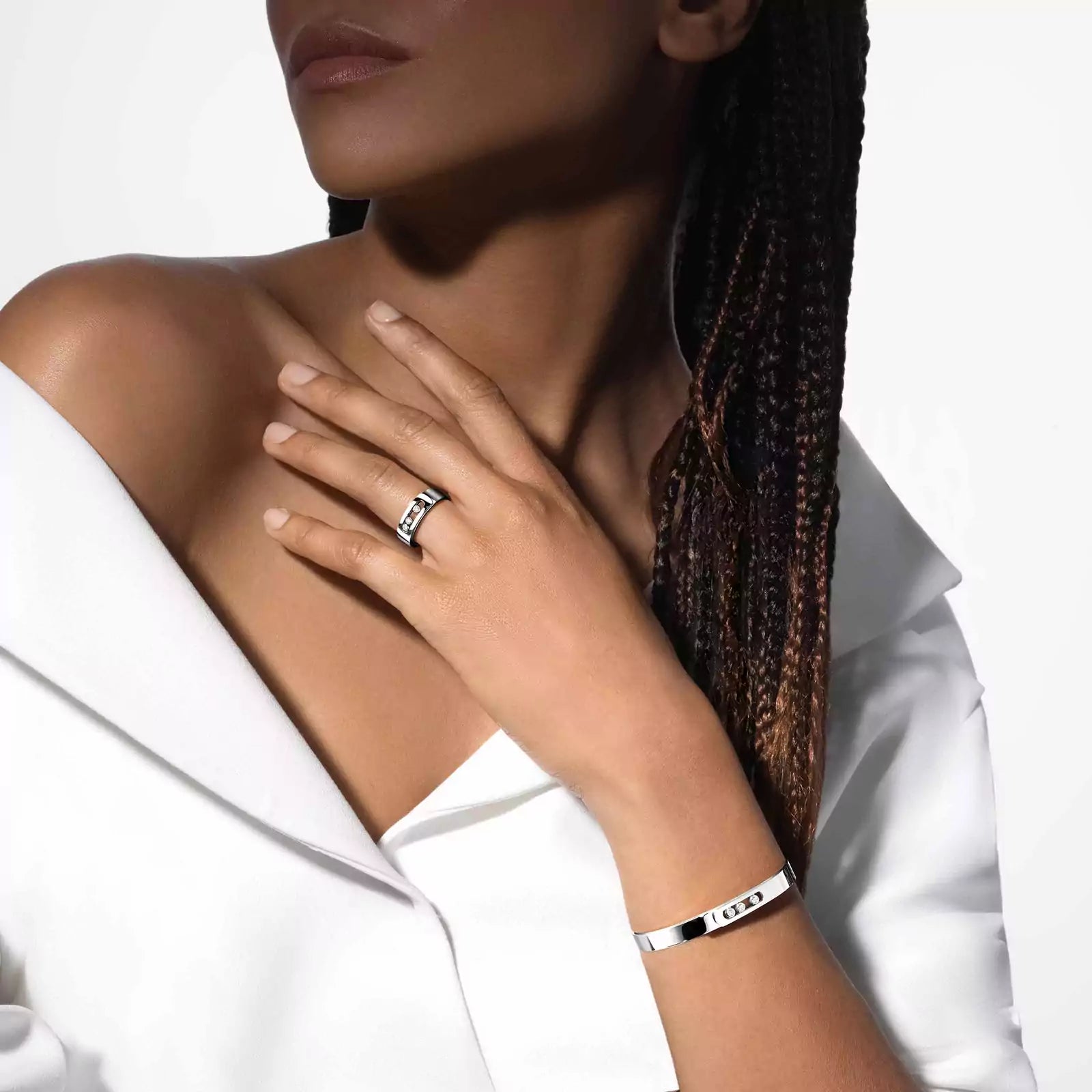 Gioiello in oro bianco Bangle Move Noa Messika