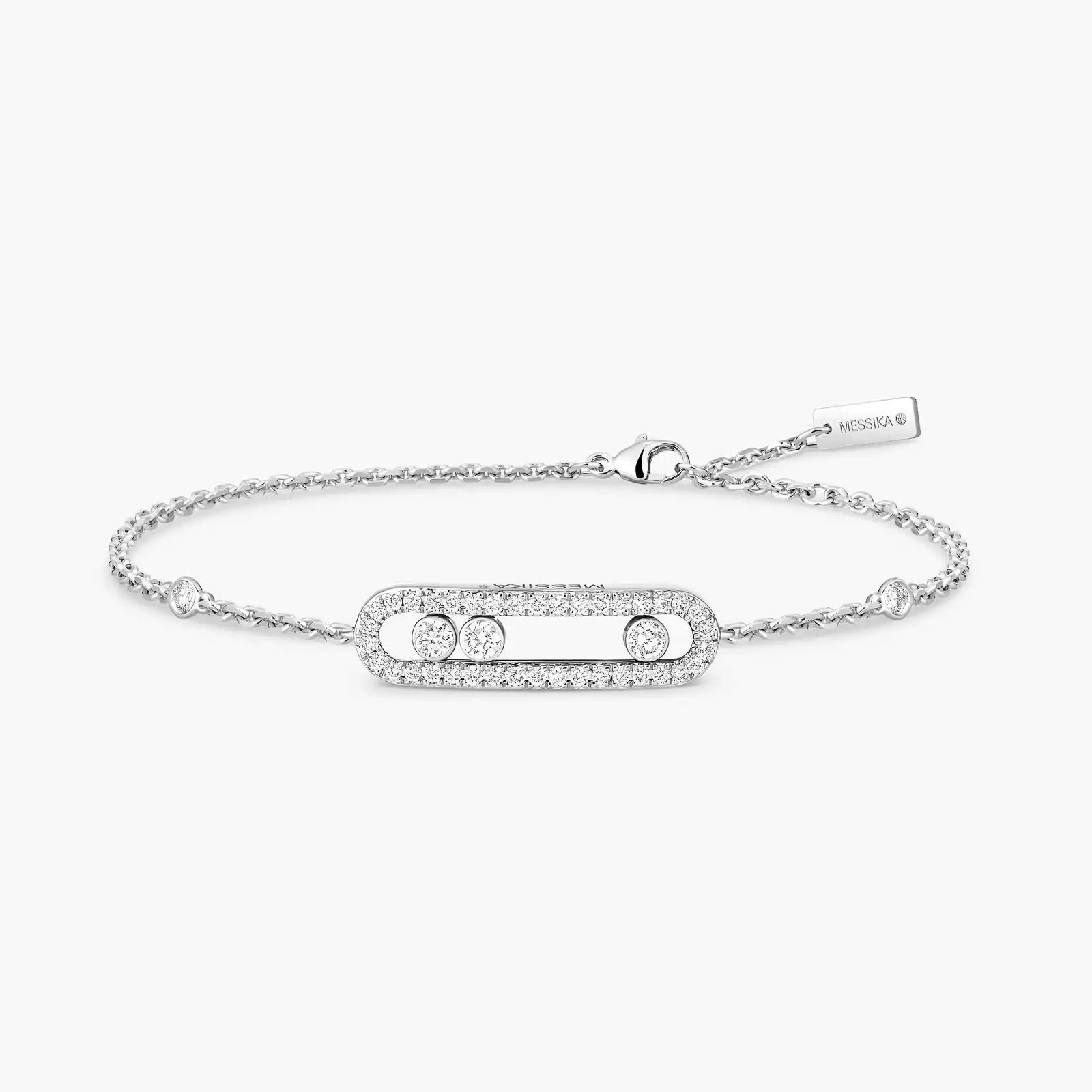 Bracelet in white gold Baby Move Pavé Messika