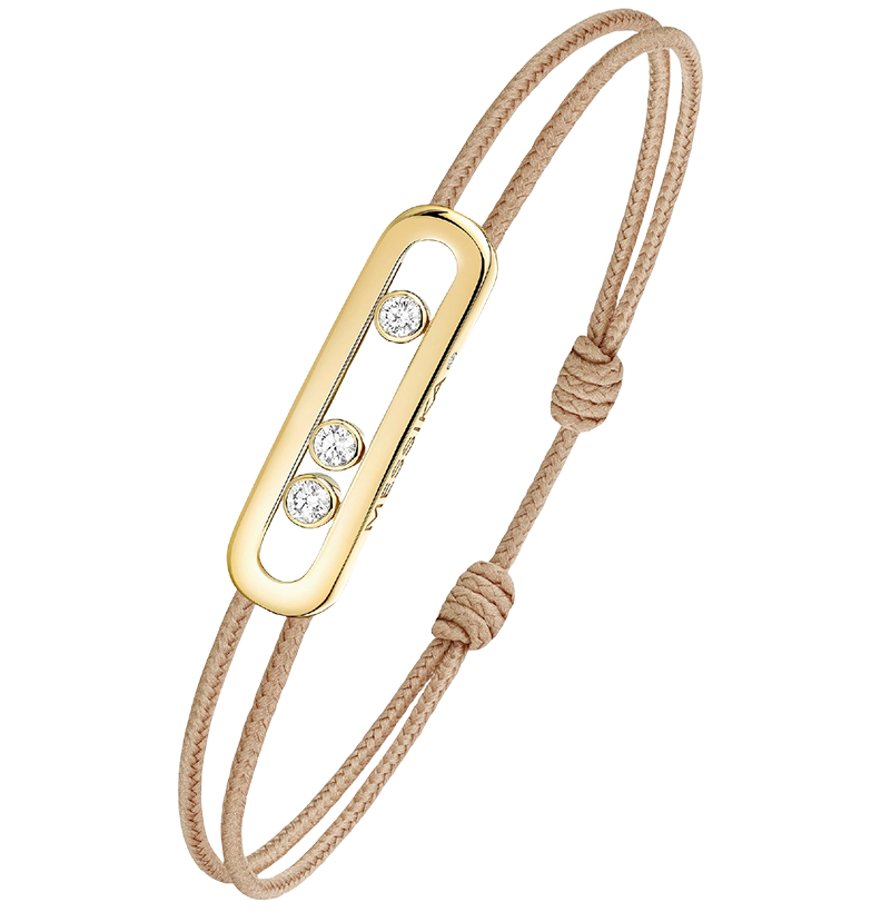Bracelet in yellow gold Messika CARE(S) Beige Cord Bracelet Messika