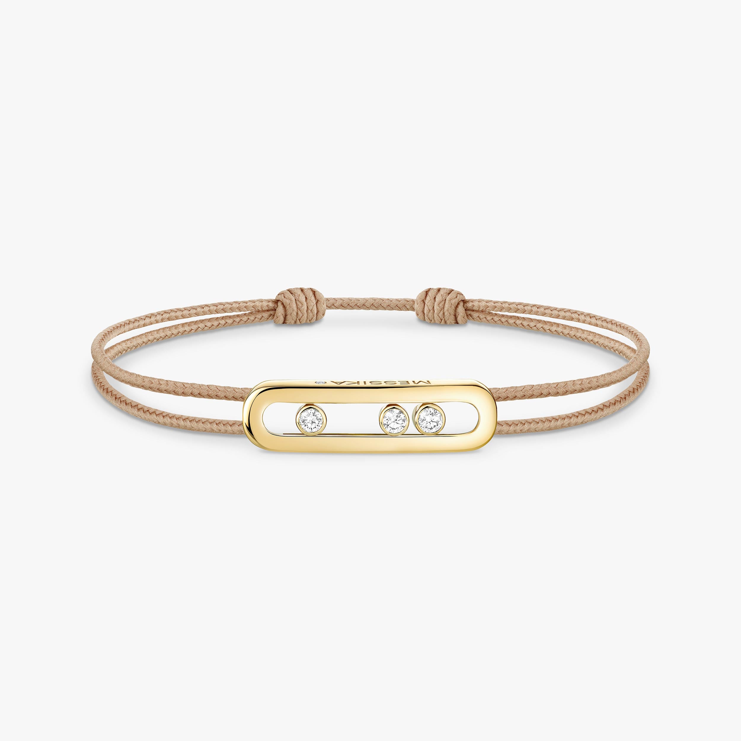 Bracelet in yellow gold Messika CARE(S) Beige Cord Bracelet Messika