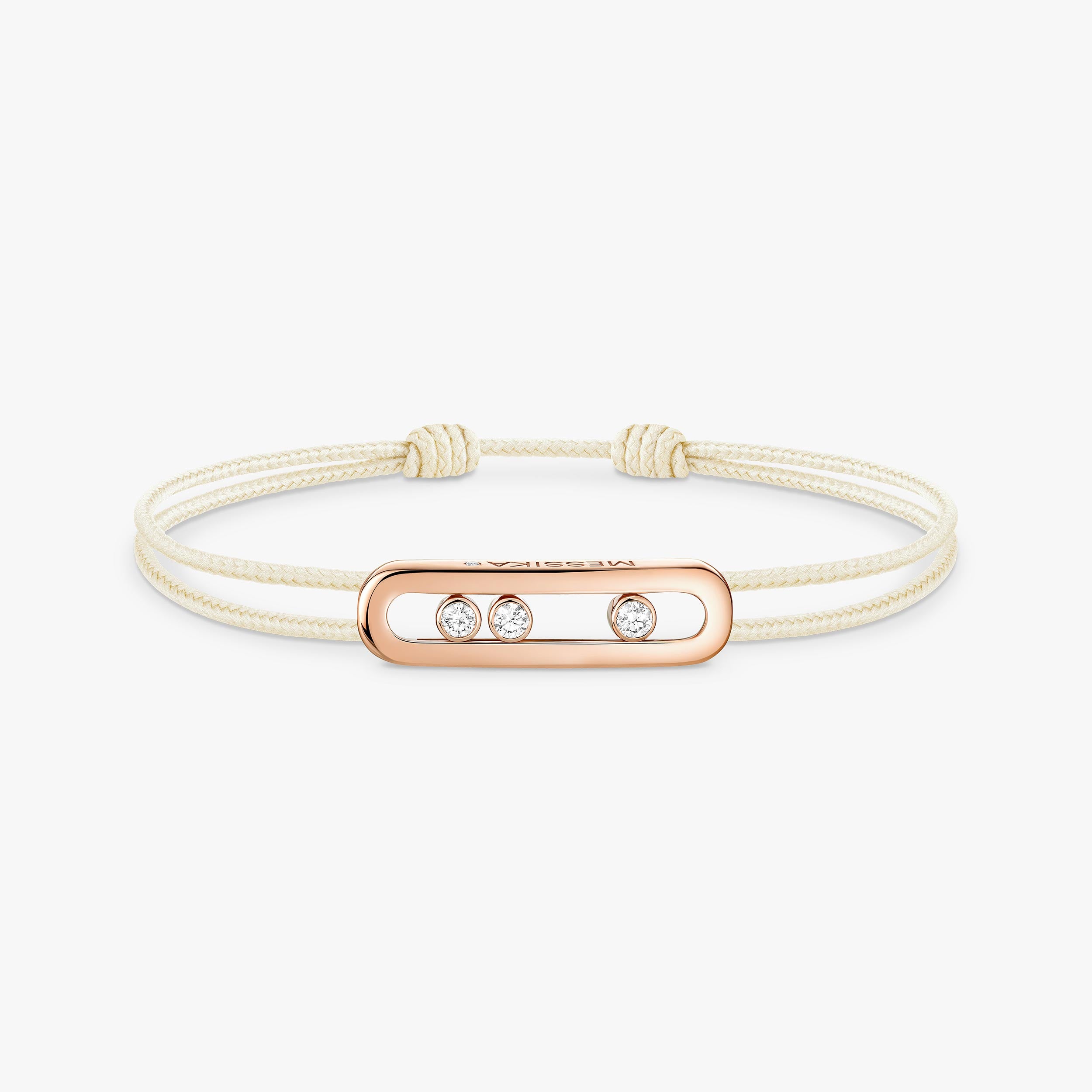 Bracelet in rose gold Messika CARE(S) Cream Cord Bracelet Messika