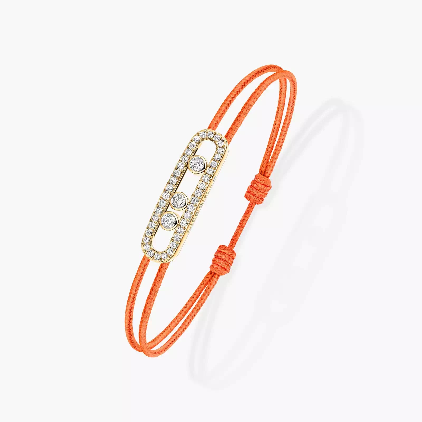 Cordino Messika CARE(S) arancione con pavé4