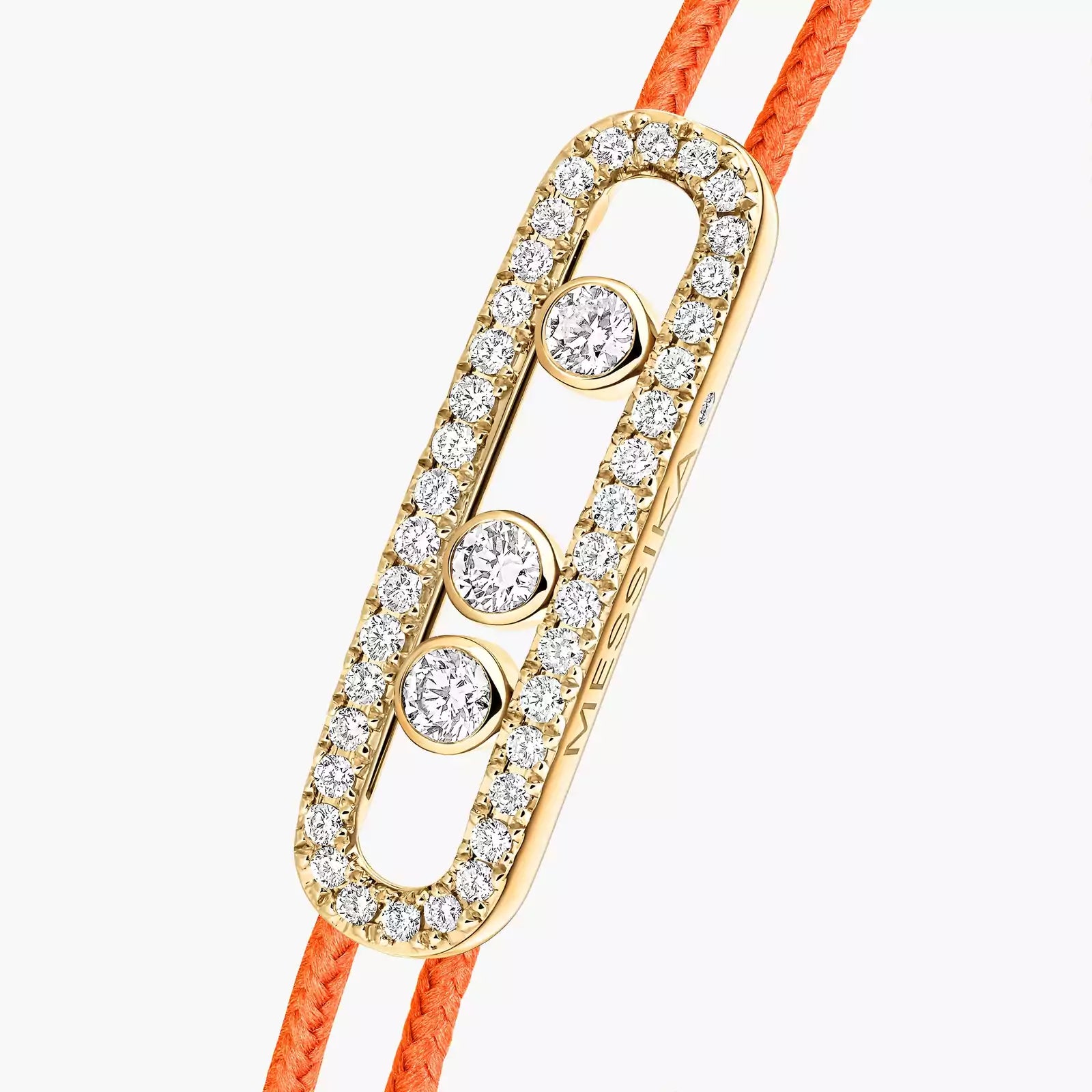 Bracelet in yellow gold Messika CARE(S) Orange Cord Pavé Bracelet Messika