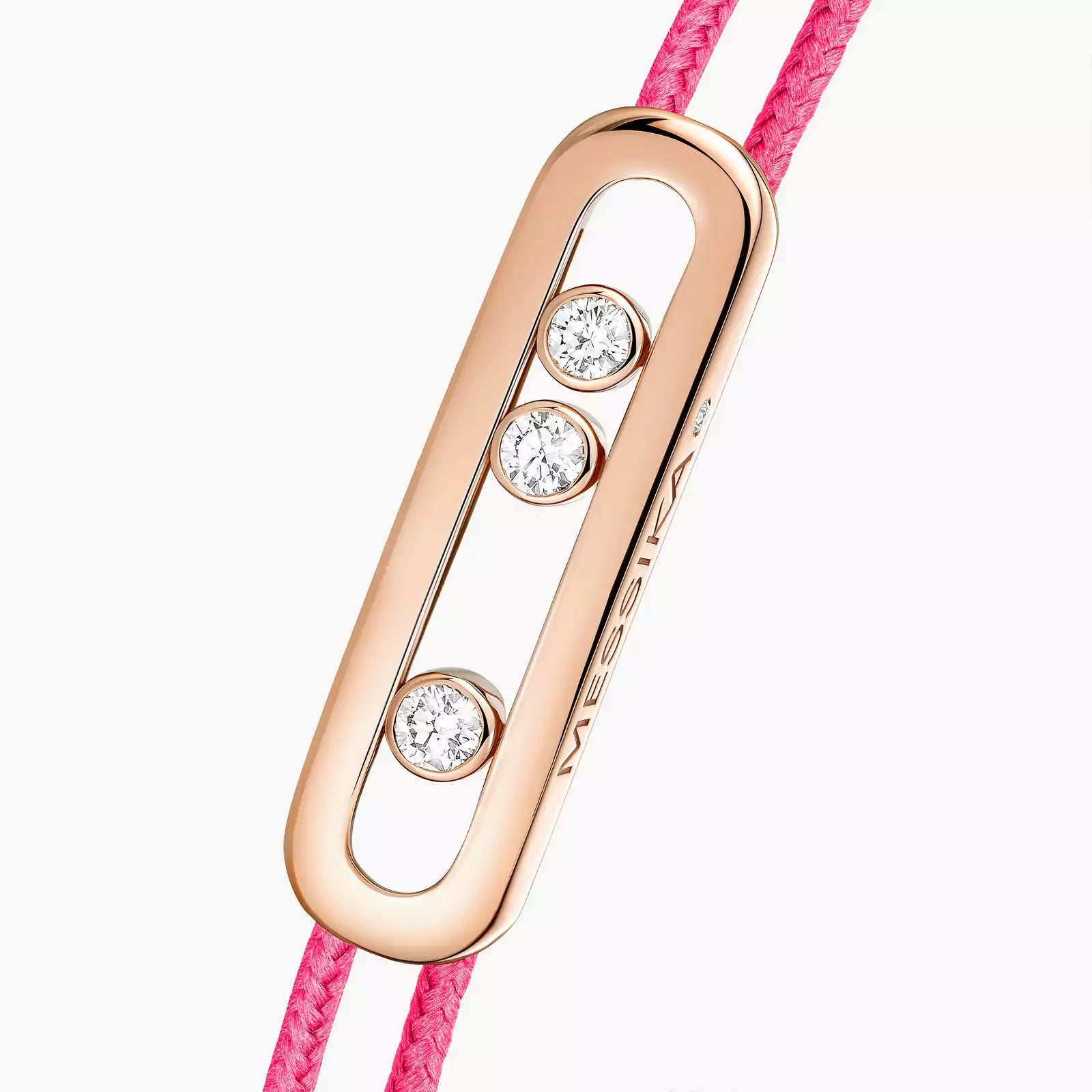 Bracelet in rose gold Messika CARE(S) Pink Cord Bracelet Messika