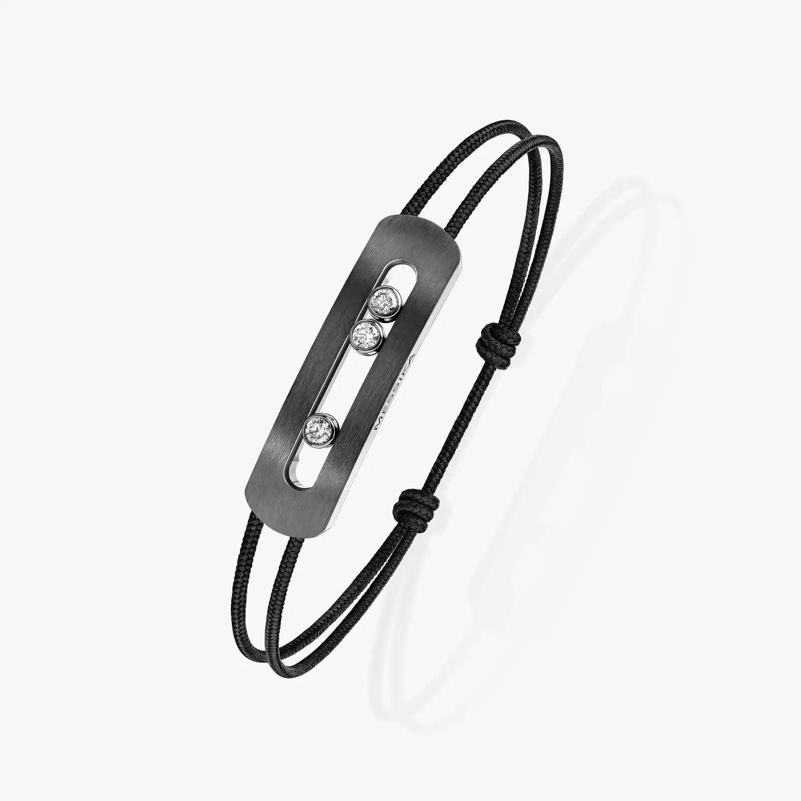 Bracelet in titanium Move Titanium Graphite XL Cord Messika