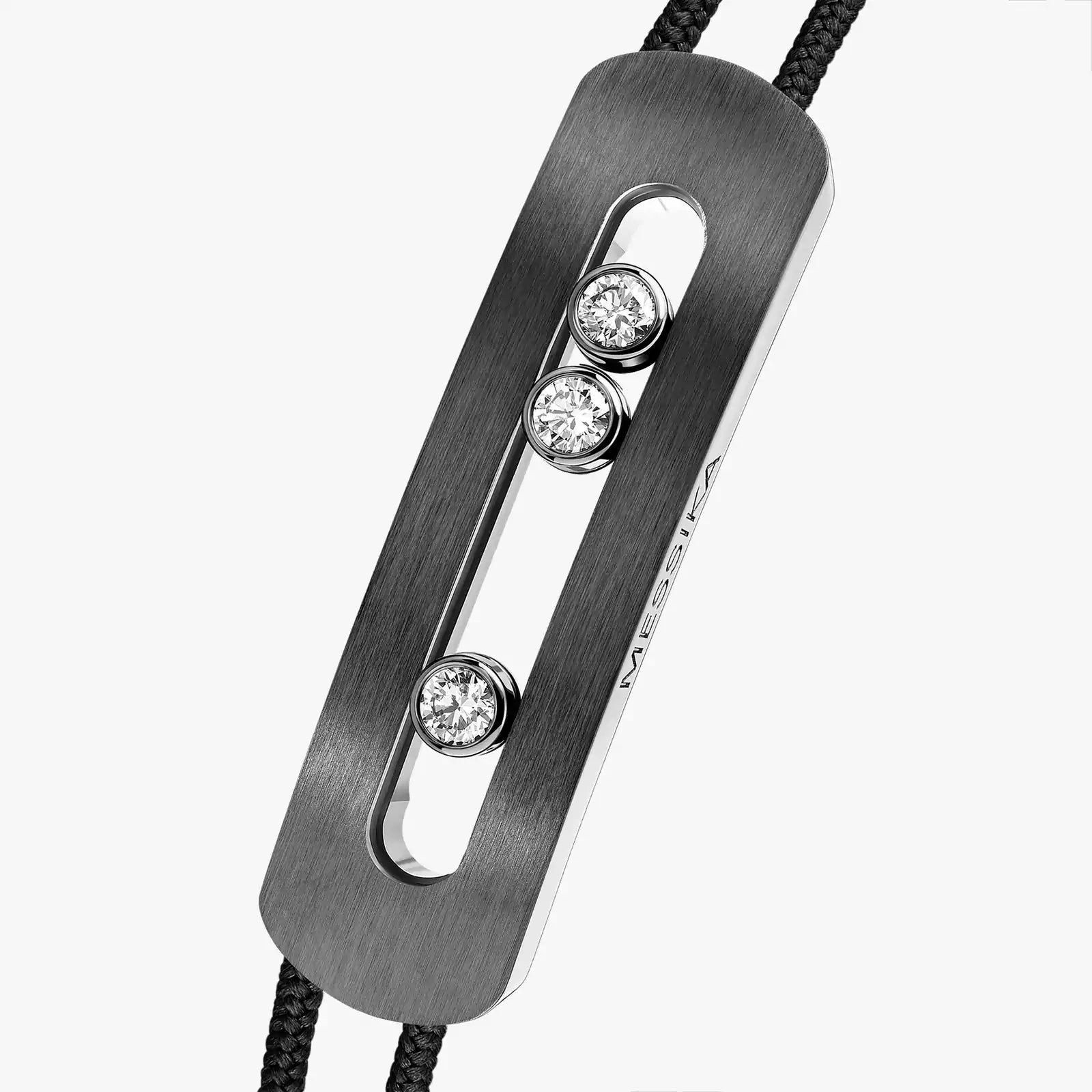 Bracelet in titanium Move Titanium Graphite XL Cord Messika
