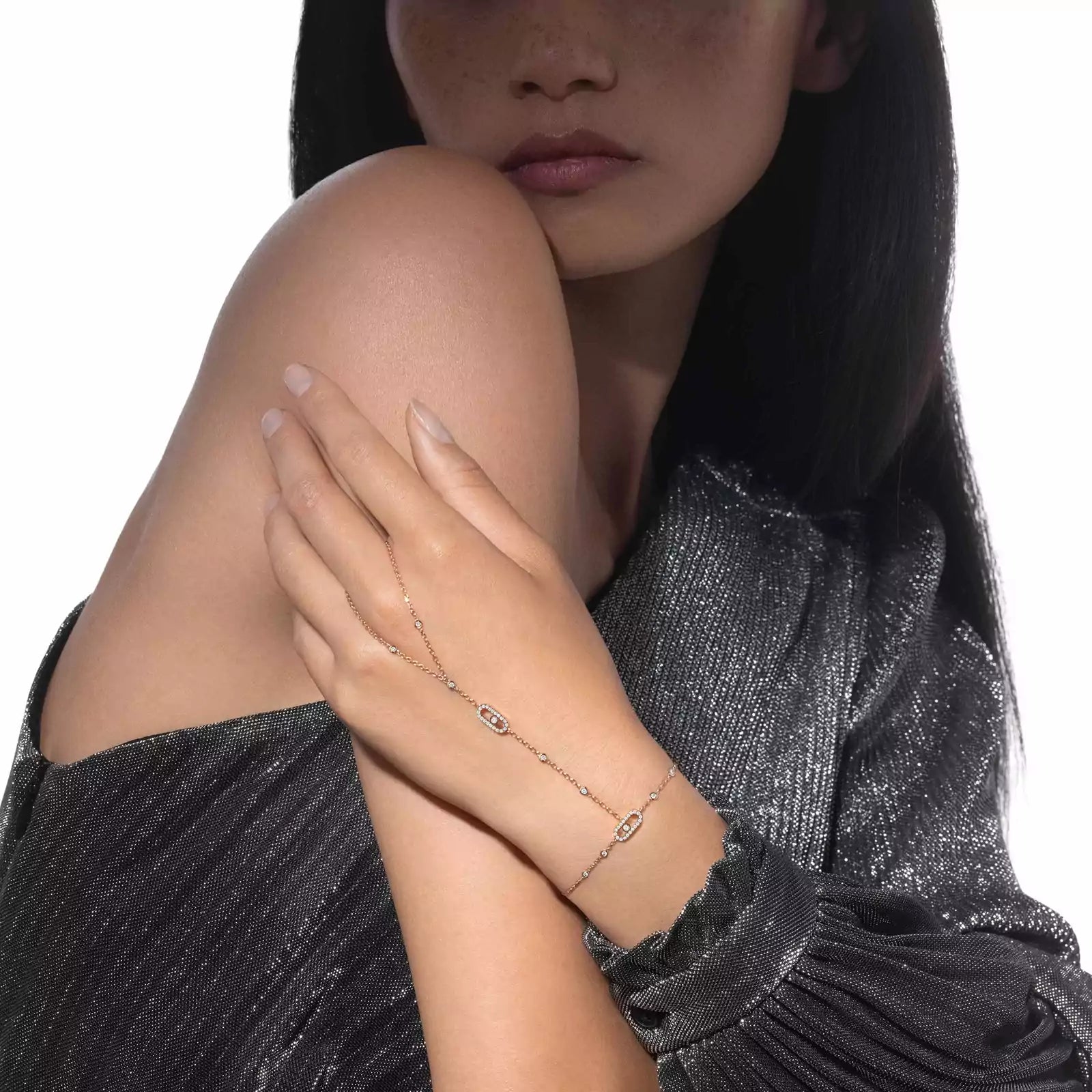 Bracelet in rose gold Move Uno Hand Bracelet Messika
