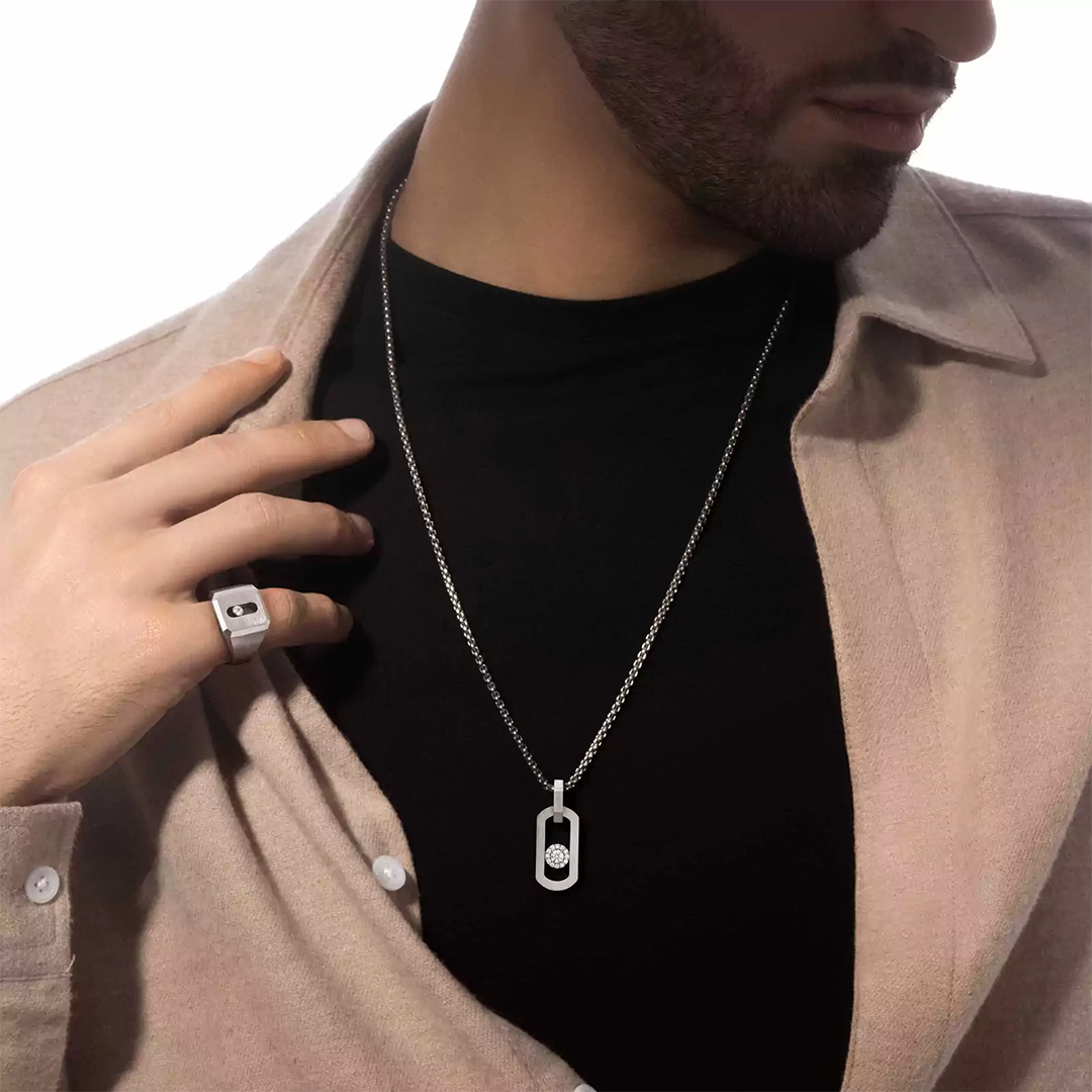 Gioiello in titanio Anello chevalier Move Titanium naturale Messika