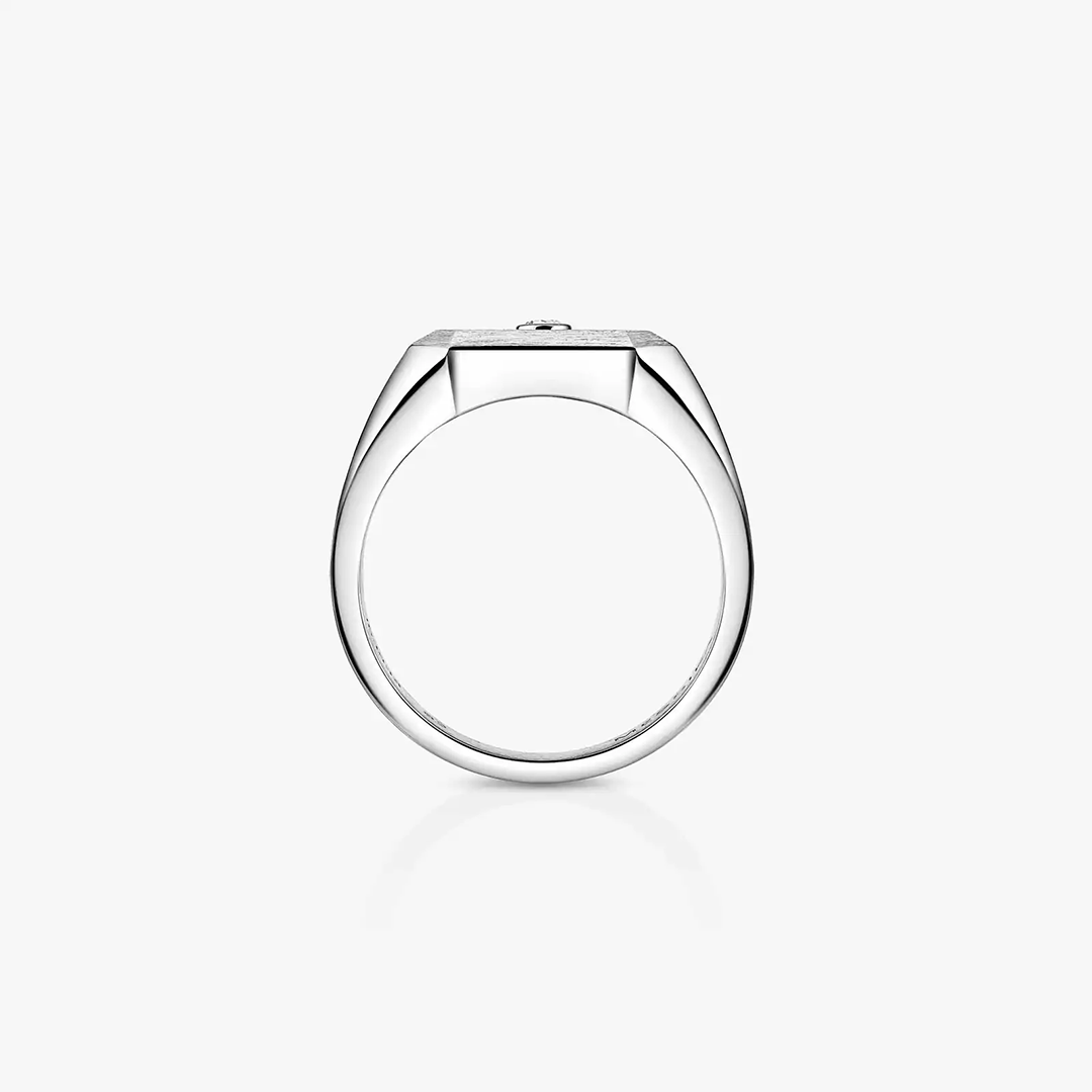 Ring in titanium Move Titanium Natural Signet Ring Messika
