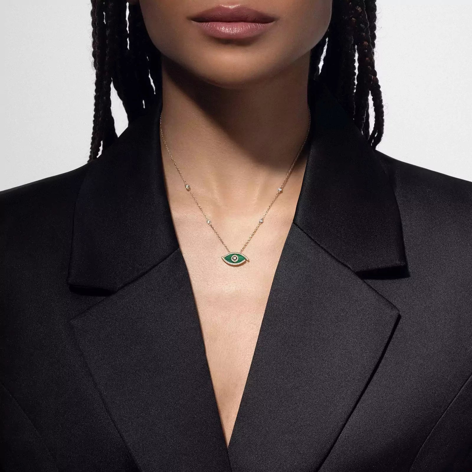 Gioiello in yellow gold Lucky Eye Malachite Necklace Messika