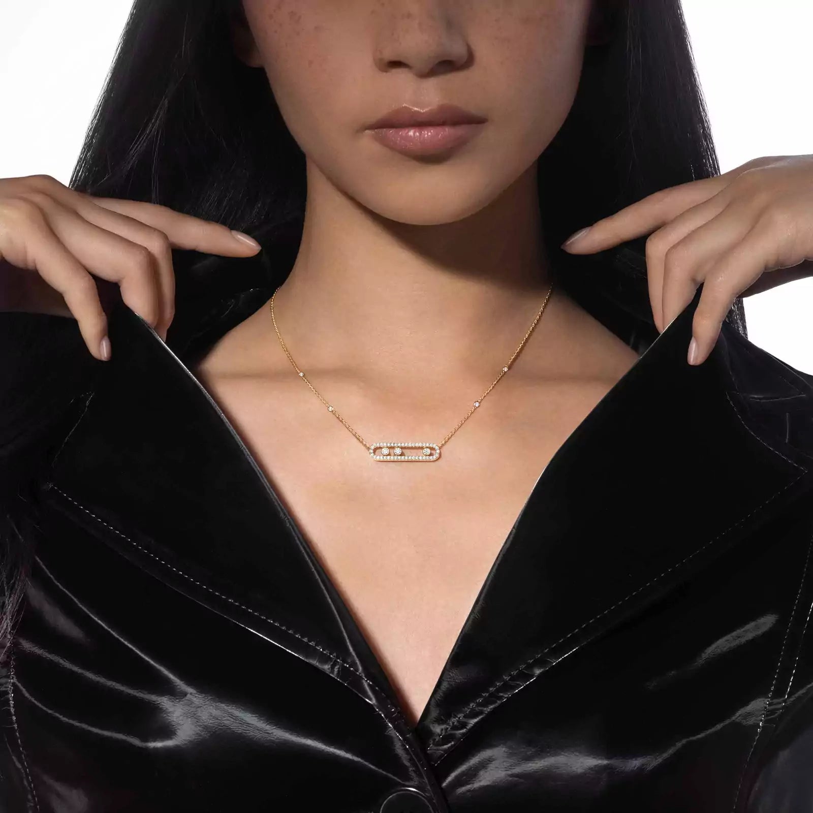 Gioiello in yellow gold Move Pavé Messika