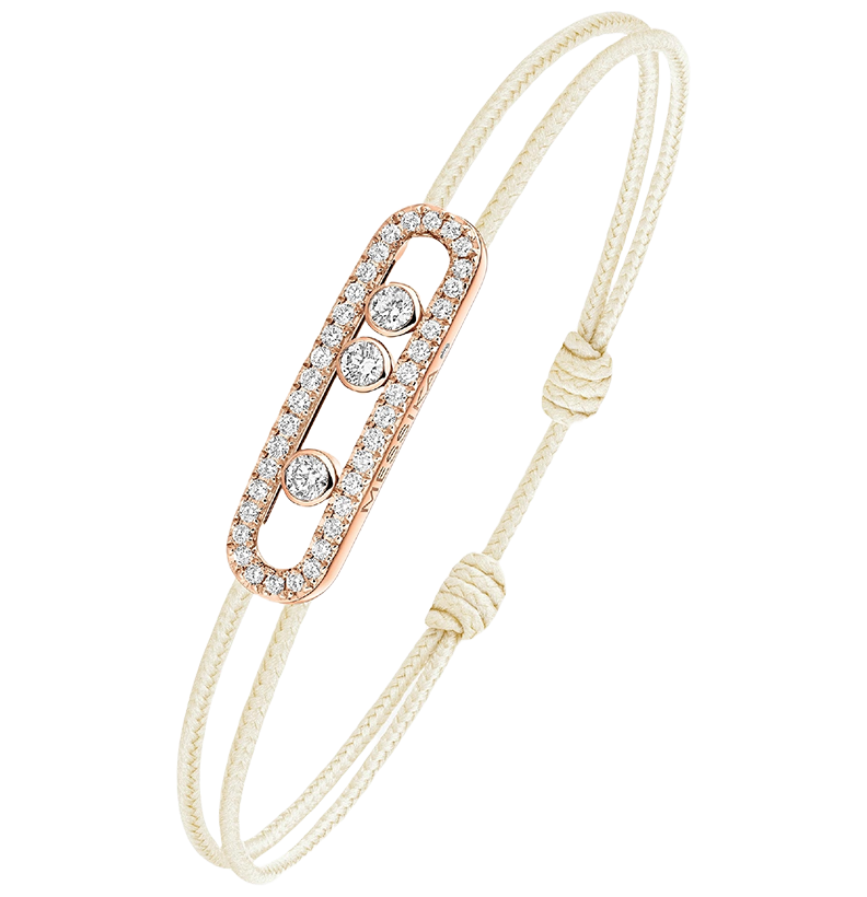 Messika CARE(S) Cream Cord Pavé Bracelet