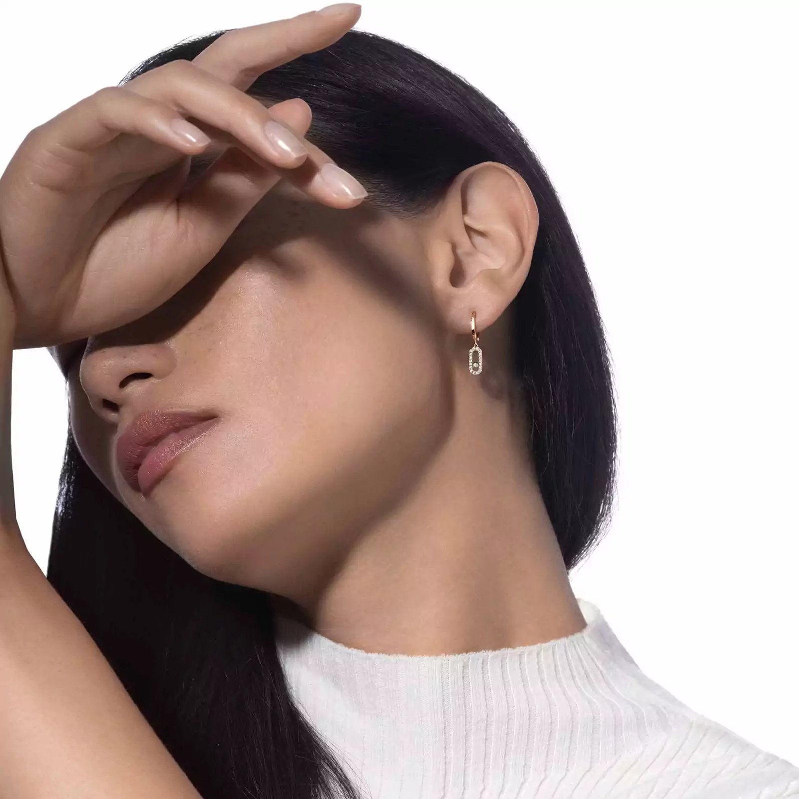 Earrings in yellow gold Move Uno Hoop Earrings Messika