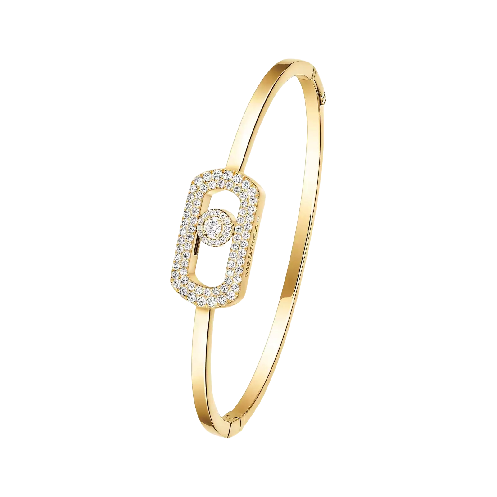 Bracelet in yellow gold So Move Pavé Bangle Messika