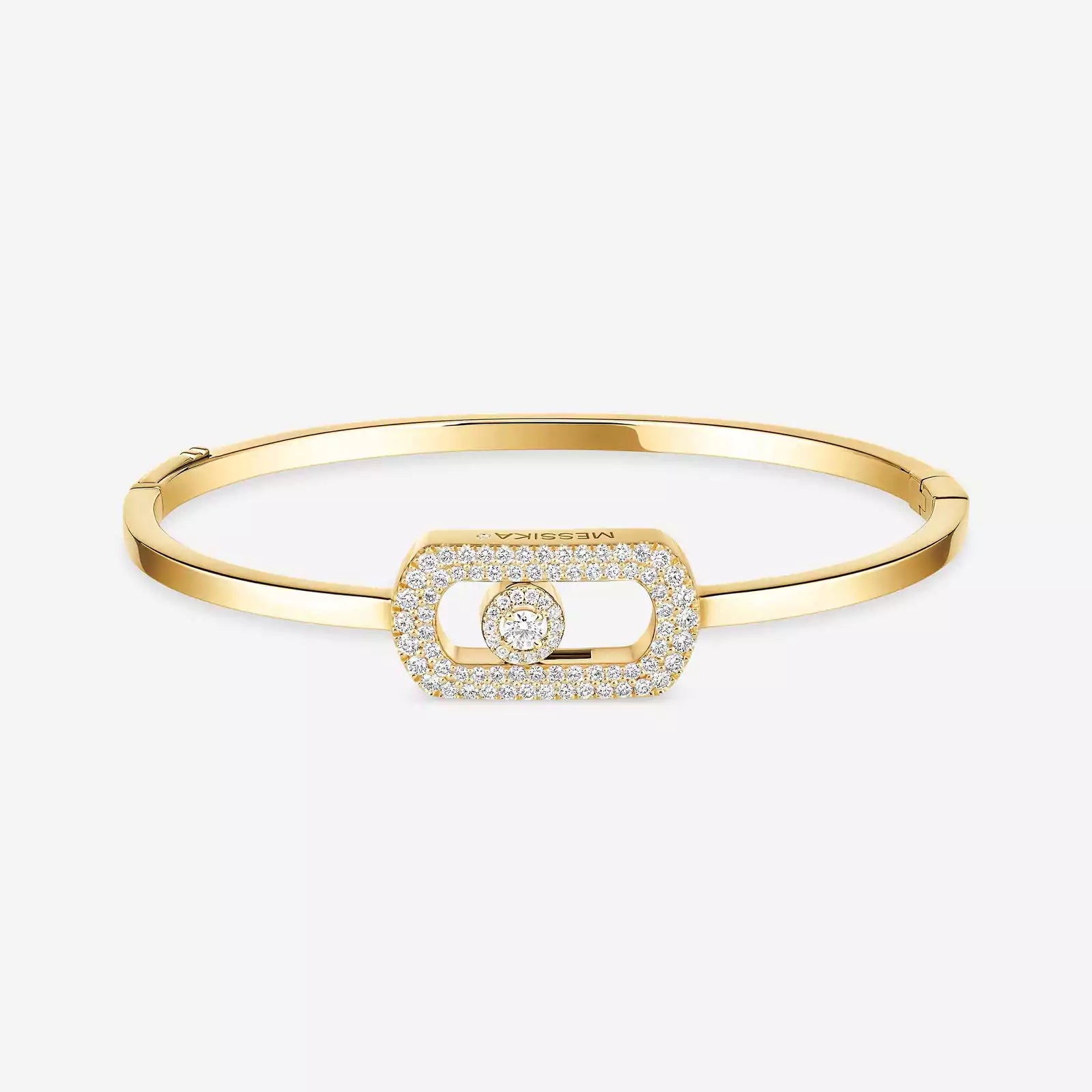 Bracelet in yellow gold So Move Pavé Bangle Messika