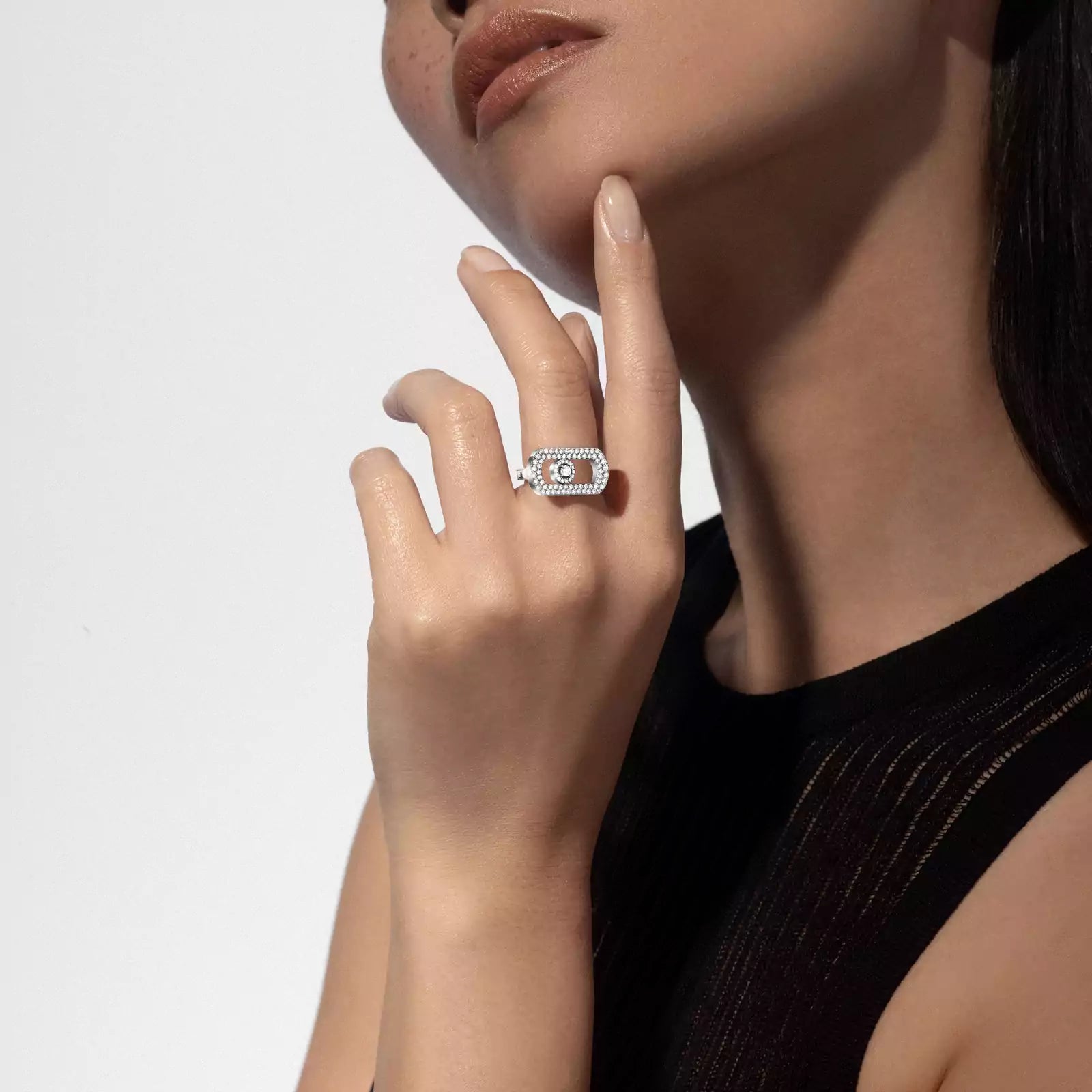 Ring in white gold So Move Pavé Ring Messika