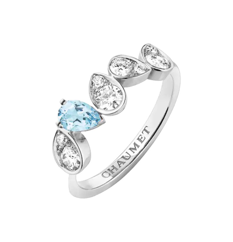 Gioiello in oro bianco Anello Joséphine Ronde d'Aigrettes Chaumet