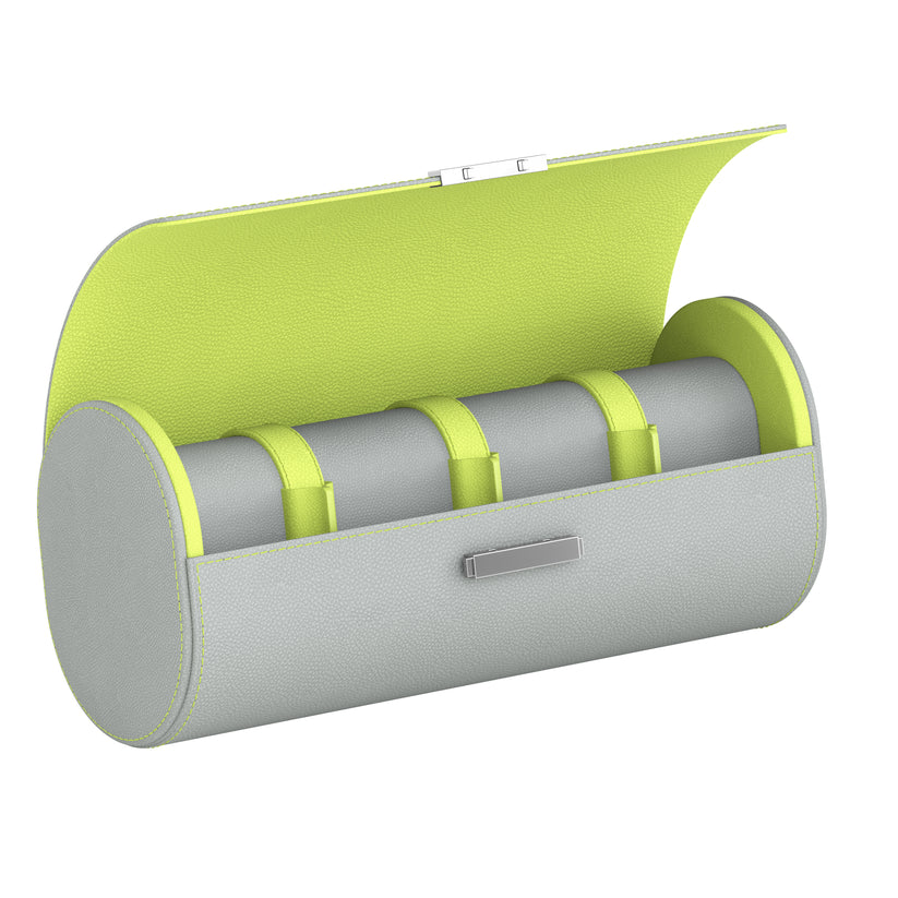 Accessorio in pelle panama Pochette Pelle Grigio/Verde Scatola del tempo