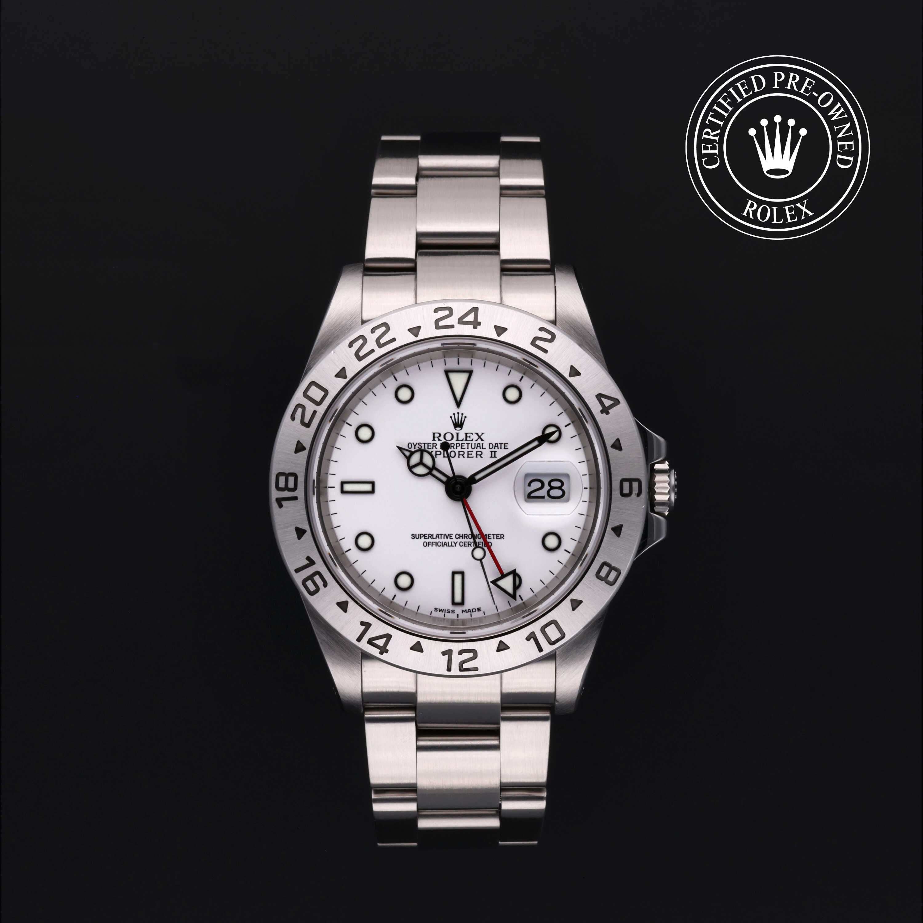 Rolex Certified Pre-Owned Oyster Perpetual Explorer II 40 mm Acciaio Oystersteel 2002 16570