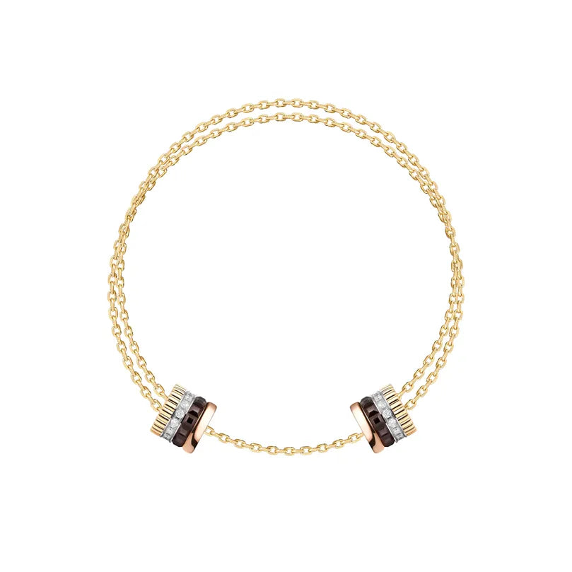 Gioiello in oro bianco e oro rosa Bracciale Quatre Classique Boucheron