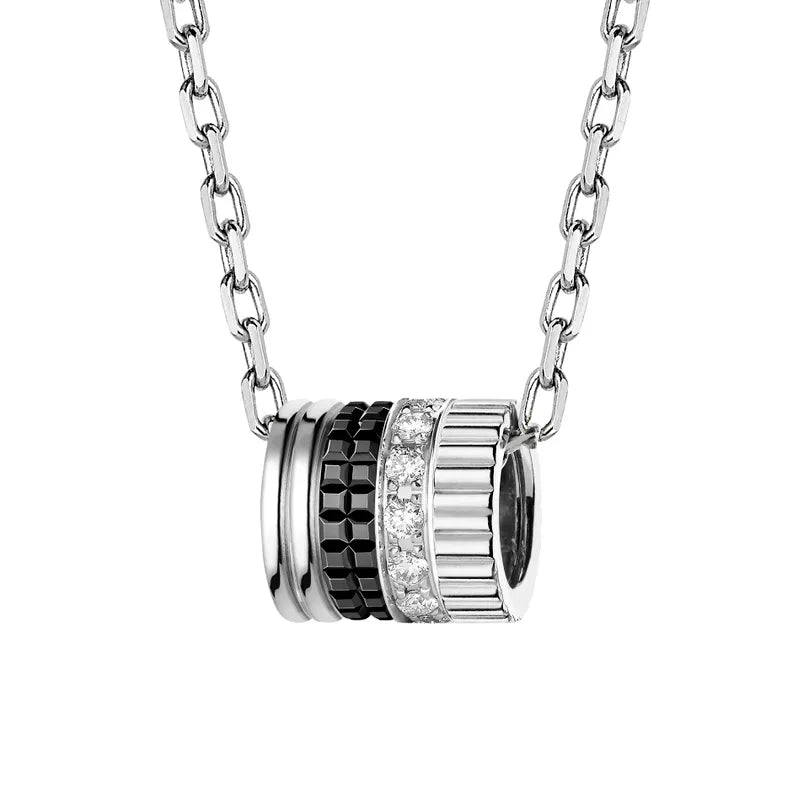 Gioiello in oro bianco Collana Quatre Black Edition, motivo S Boucheron