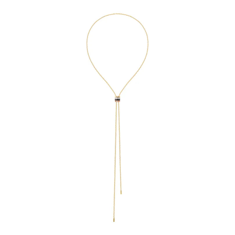 Gioiello in oro bianco giallo rosa Collana Quatre Classique Tie, modello grande Boucheron