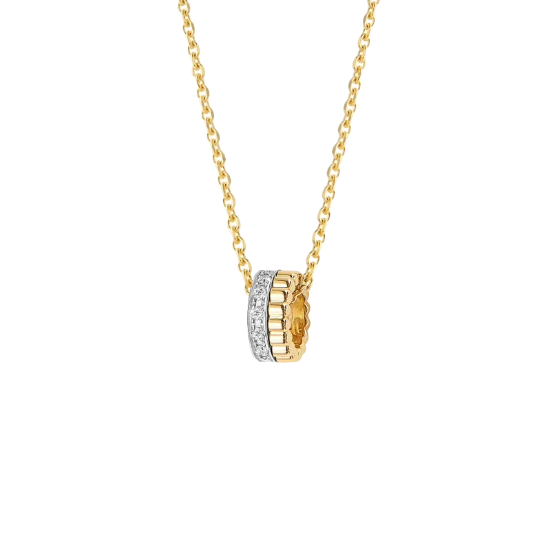 Gioiello in yellow and white gold Quatre Radiant Edition Mini Pendant Boucheron