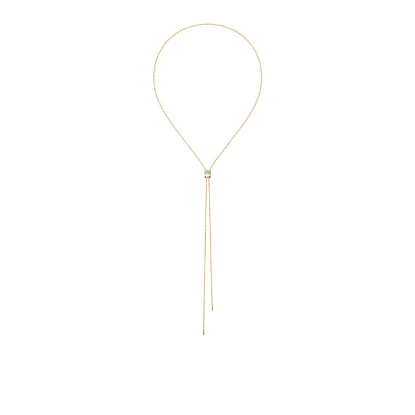 Gioiello in white, yellow, and rose gold Quatre White Edition Tie Necklace, Small Model Boucheron