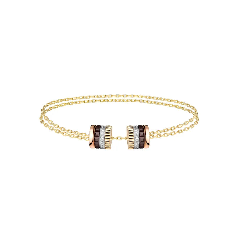 Gioiello in oro bianco e oro rosa Bracciale Quatre Classique Boucheron