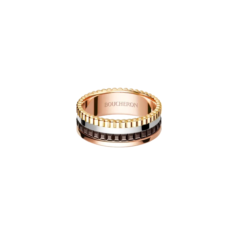 Ring in white, yellow, and rose gold Quatre Classique Small Ring Boucheron