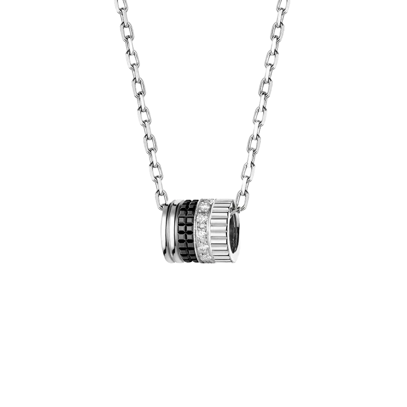 Gioiello in oro bianco Collana Quatre Black Edition, motivo S Boucheron