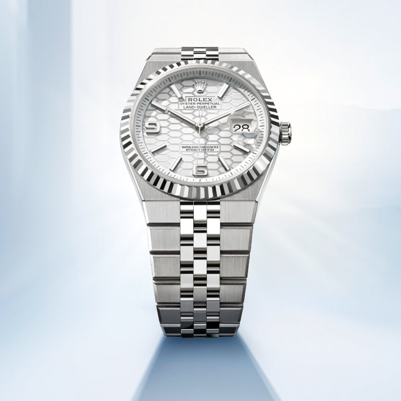 Rolex Land-Dweller in White Rolesor - combination of Oystersteel and white gold, M127334-0001 - Pisa 1940