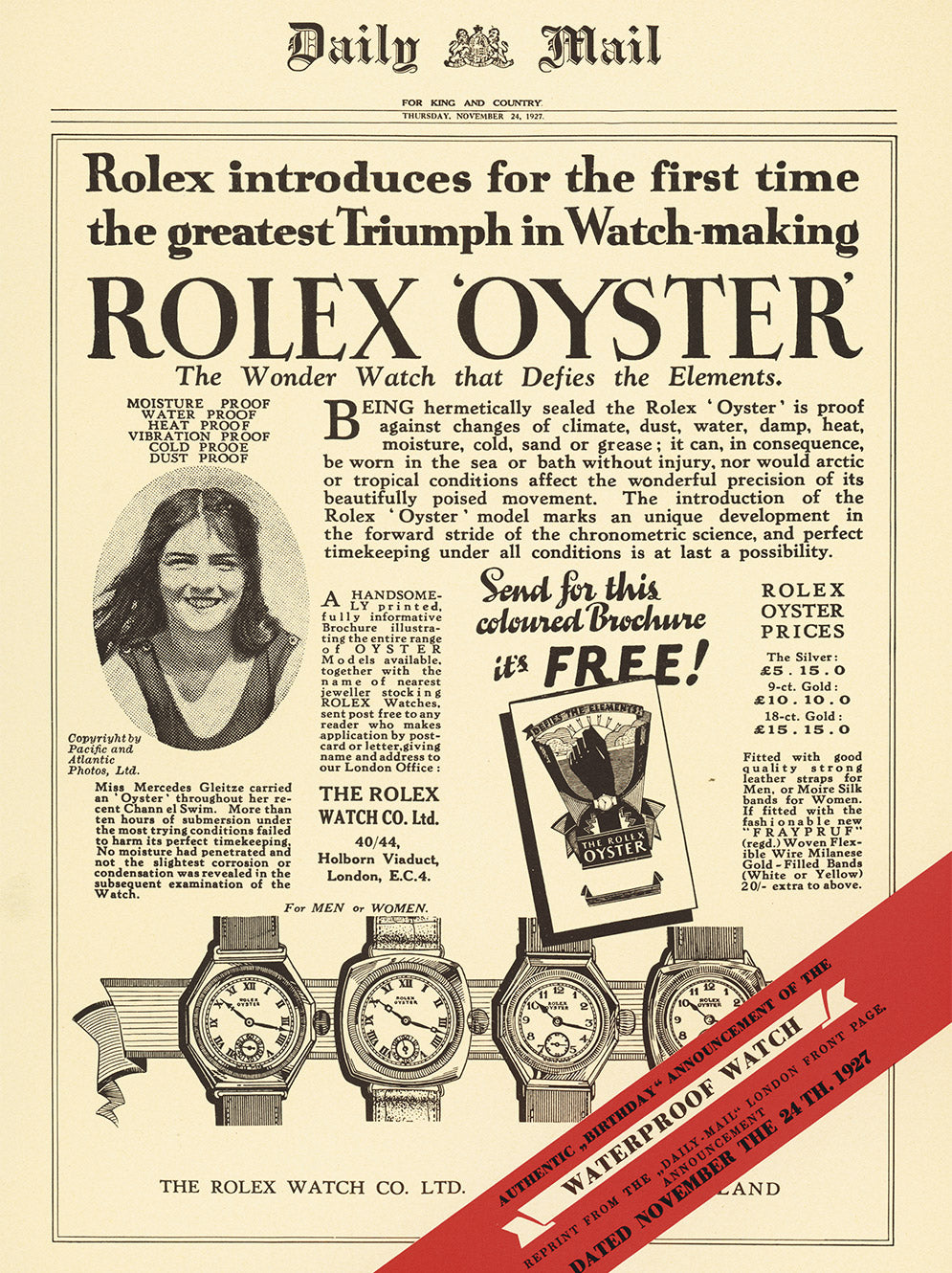 Rolex Oyster Story - Pisa 1940