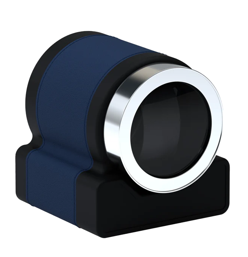 Accessorio in panama leather Rotor One Midnight Blue Leather Scatola del tempo