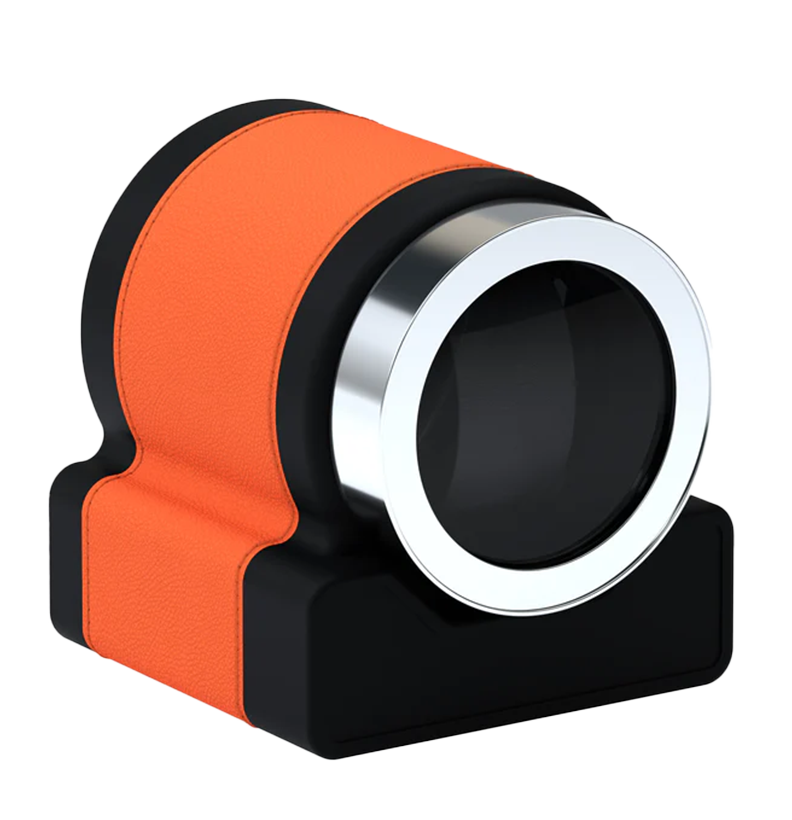 Accessorio in panama leather Rotor One Orange Leather  Scatola del tempo