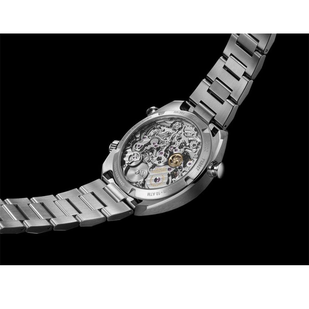 Watch in steel 1969 Black Chronograph Singer