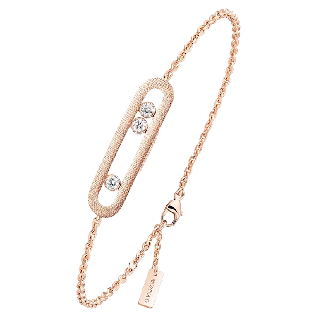 Bracelet in rose gold Move Classique Ciselé Messika