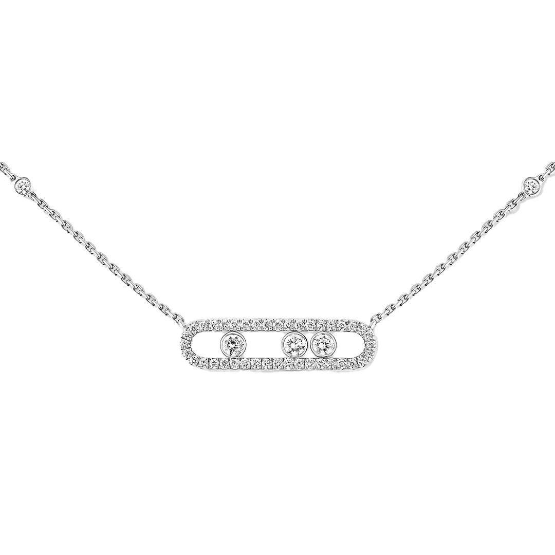 Gioiello in white gold Baby Move Pavé Messika