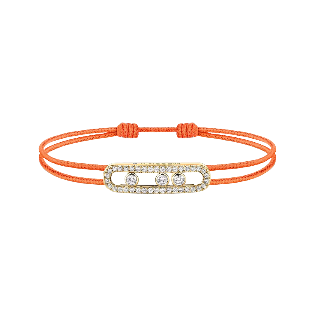 Cordino Messika CARE(S) arancione con pavé