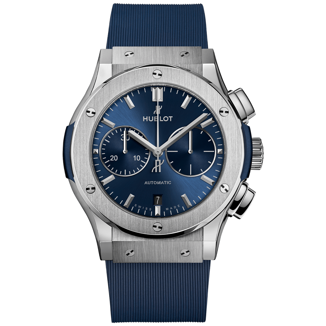 Watch in titanium Classic Fusion Chronograph Titanium Blue Hublot