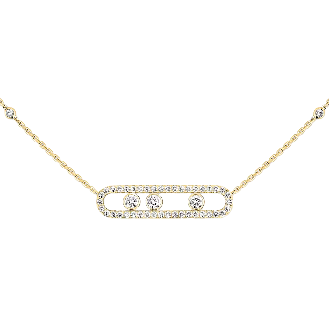Gioiello in yellow gold Move Pavé Messika