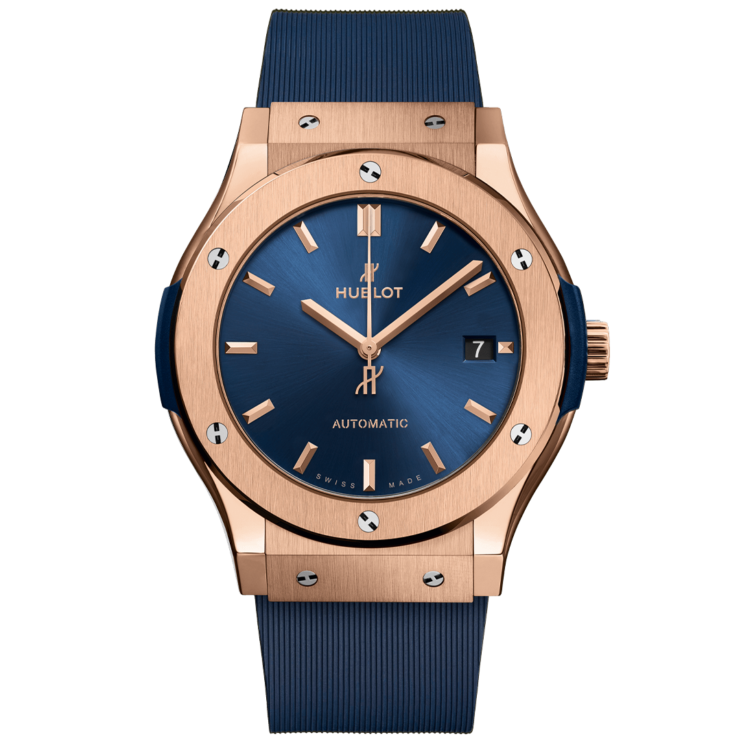 Watch in rose gold Classic Fusion King Gold Blue Hublot